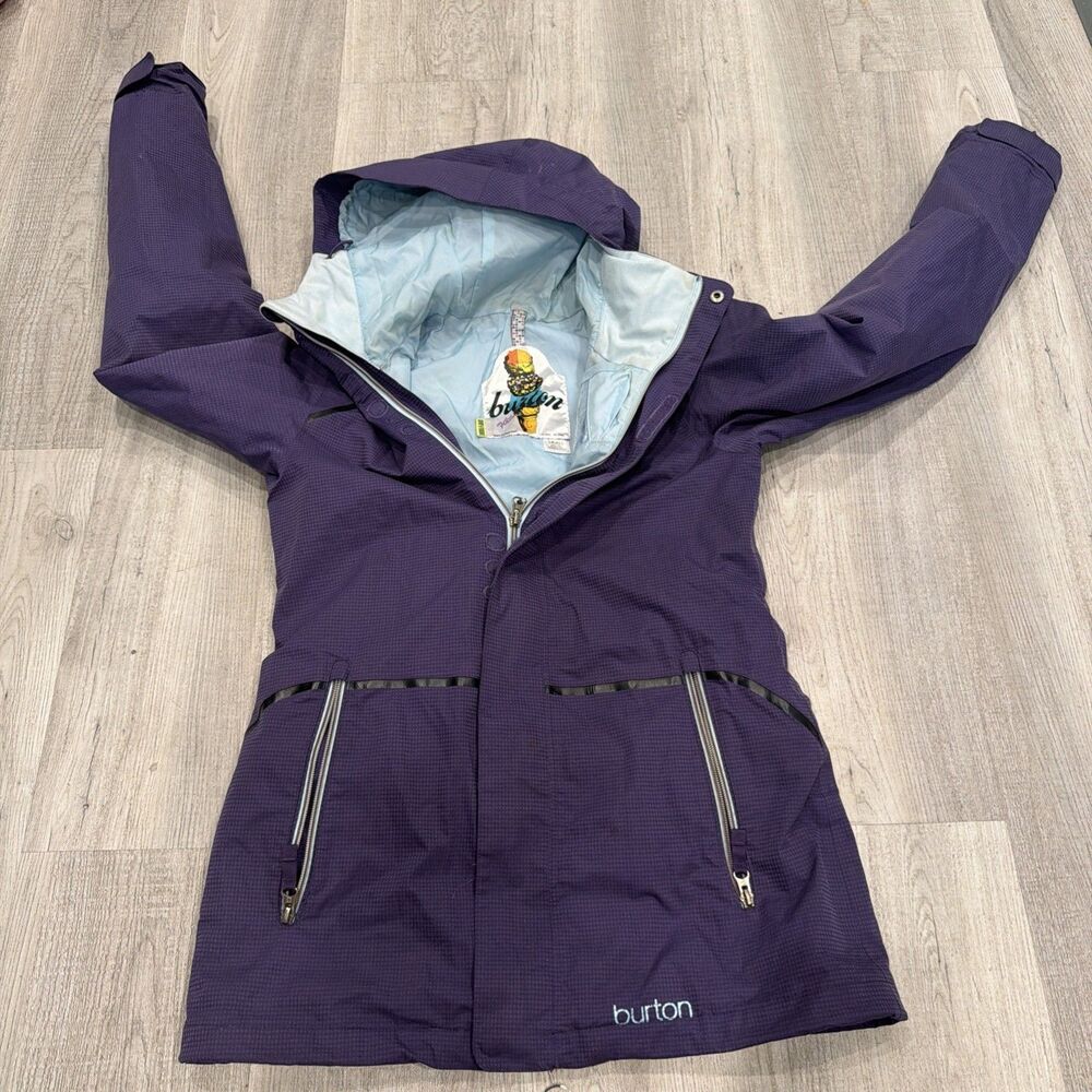 Burton Ski Jacket Purple Snowboard Dryride, Pockets, Womens Sz Small